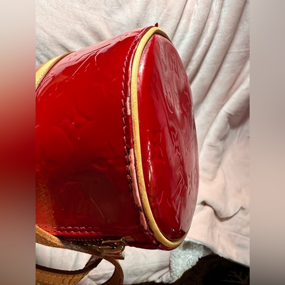 Louis Vuitton Vernis Bedford Hand Bag Purse Red Satchel Authentic - Picture 17 of 17